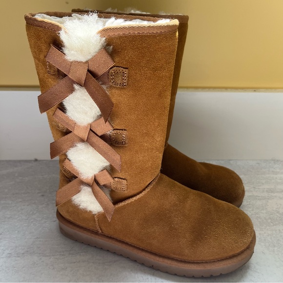 Koolabura by Ugg Suede Bow Tall Boots 6 - Picture 6 of 7